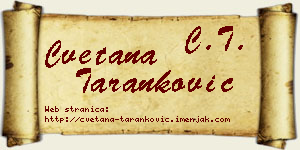 Cvetana Taranković vizit kartica